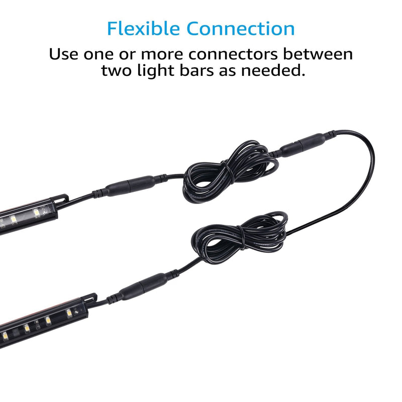 TORCHSTAR 39 Inches Interconnect Cable, Gun Safe Lighting Kit Extension Cable, Under Cabinet Light Extension Cord, LED Under Cabinet Lighting Accessories, Pack of 2 - NewNest Australia