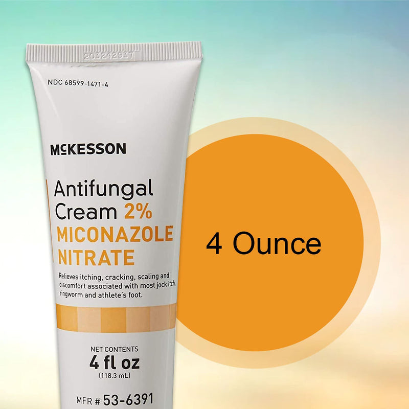 McKesson Antifungal Cream, 2% Miconazole Nitrate, Relives Jock Itch, Ringworm and Athlete Foot, 4 oz, 1 Count 4 Ounce (Pack of 1) - NewNest Australia