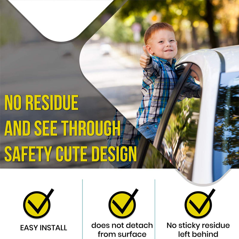 NewNest Australia - BabyPop! 2 Pack Baby On Board Sticker Sign for Cars, No Residue and See Through Safety Cute Design 2 Pack 