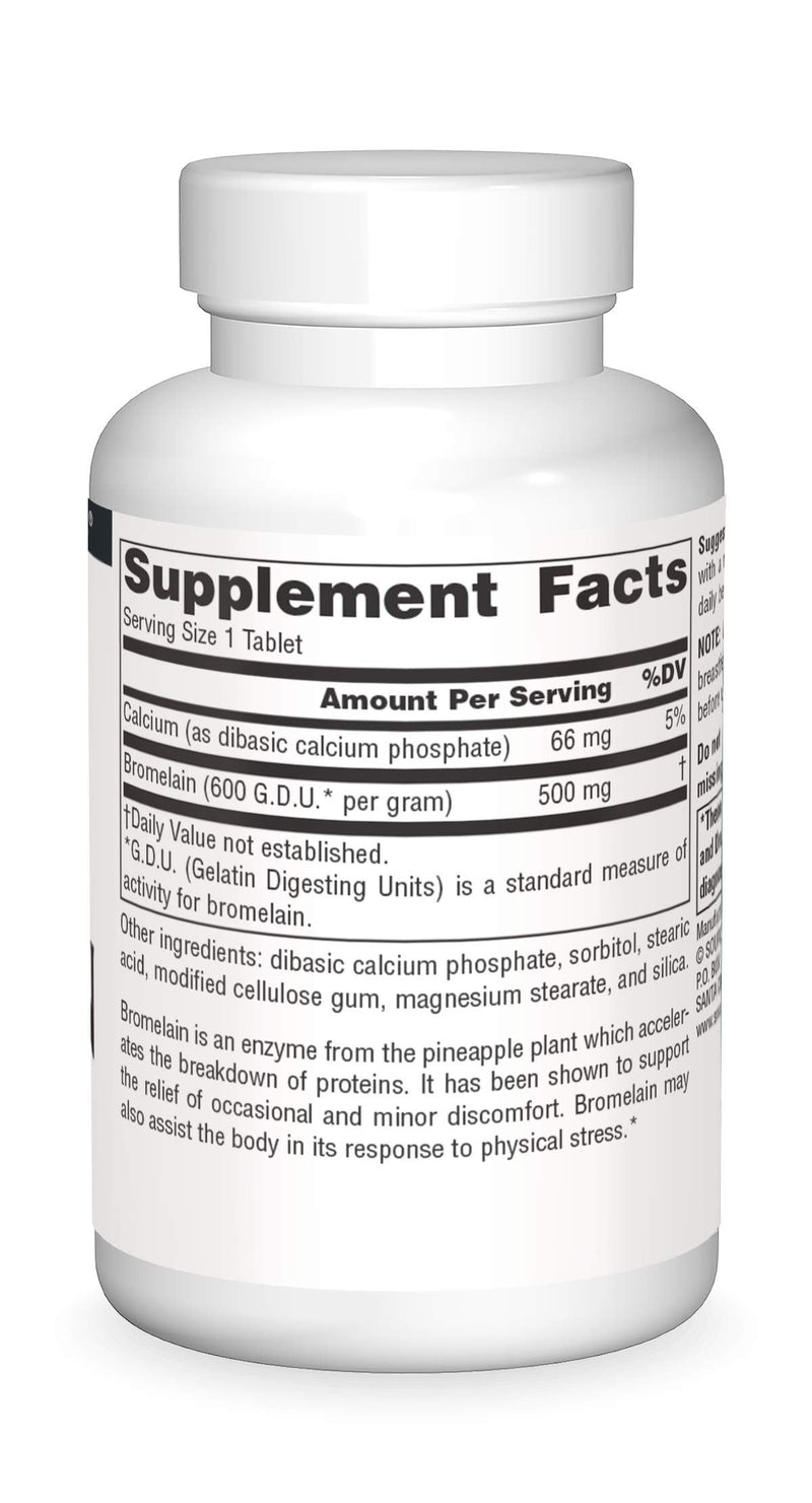 Source Naturals Bromelain 500mg Proteolytic Enzyme Supplement - 60 Tablets 60 Count (Pack of 1) - NewNest Australia