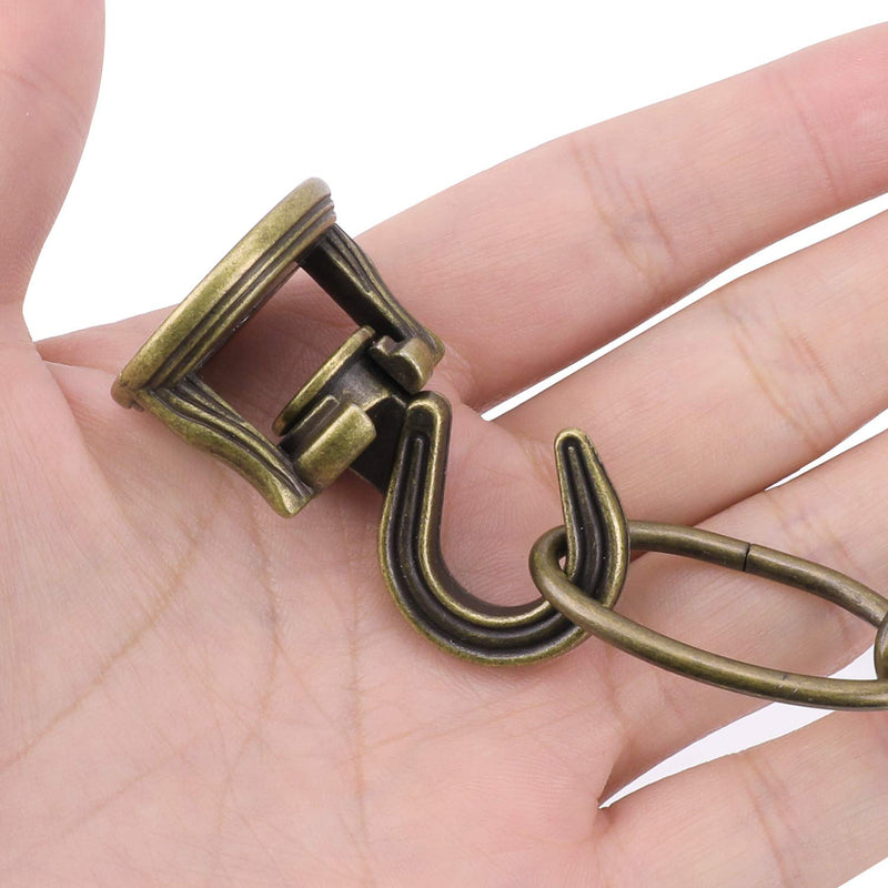 NewNest Australia - OOTSR Swivel Swag Hook, Heavy Duty Swivel Ceiling Hook and Metal Chain Extension for Hanging Plants/Chandeliers/Baskets/Indoor & Outdoor Use, Brass Color, 36 inches Chain 