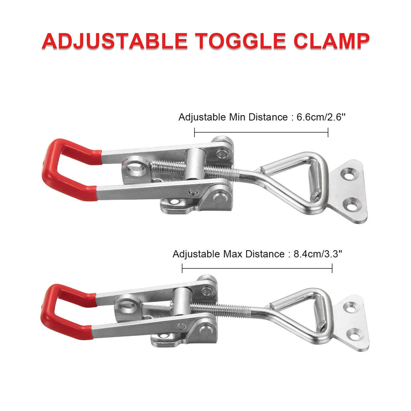 Accessbuy AC201711020002 Toggle Steel Latch Catch Clip Clamp Hasp Metal For Tool Boxes, Trunk, Cases, 2 Piece - NewNest Australia