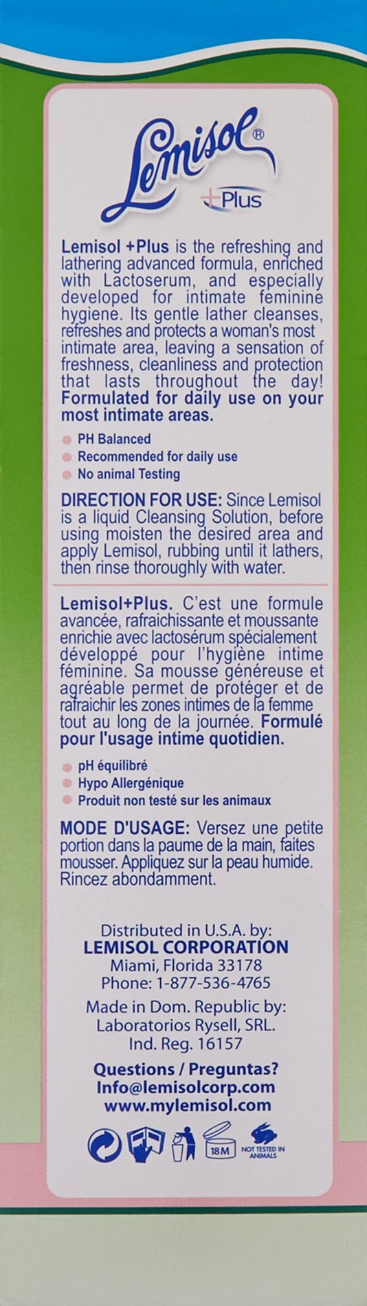 Lemisol Feminine Wash, Daily Cleanser, Hypoallergenic, 16 FL Oz, Bottle - NewNest Australia