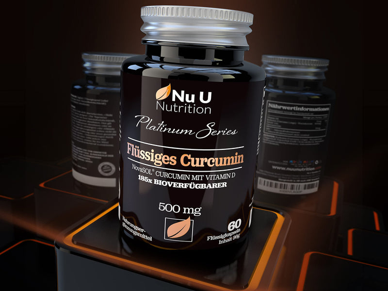 Turmeric (curcuma) capsules (liquid) with vitamin D 185x stronger bioavailability NovaSOL® Curcumin High-dose vegetarian Premium liquid curcumin, 60 capsules high-dose - NewNest Australia
