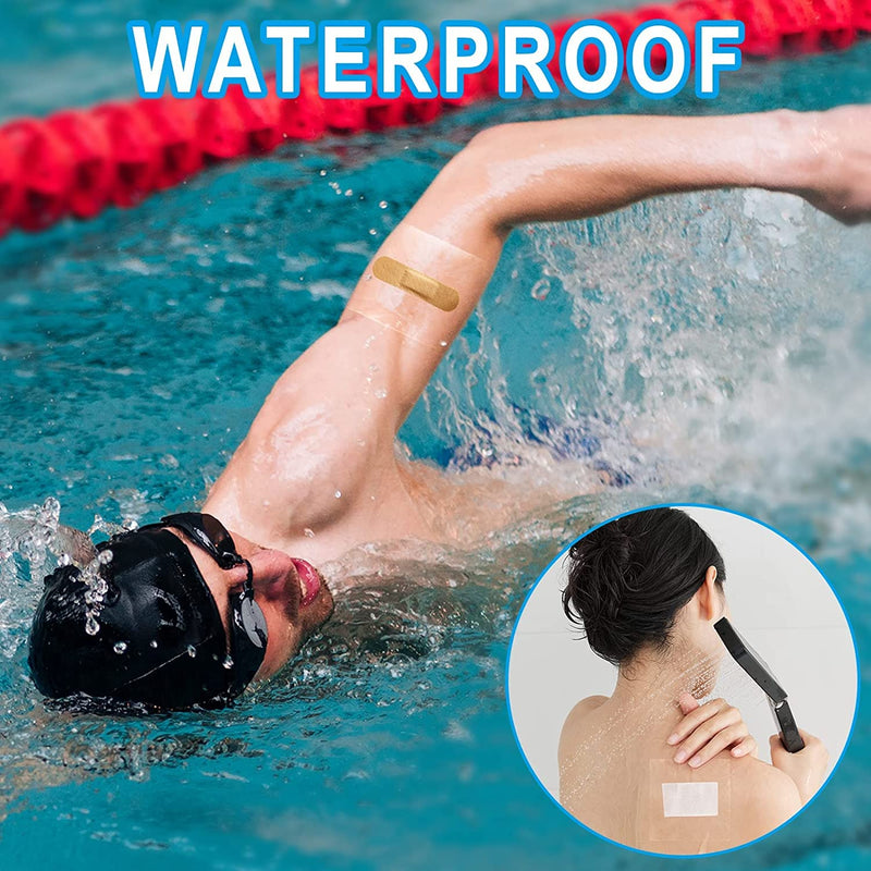 Burgeon Shower Plasters Waterproof Plasters 2 Pieces 15 Cm X 2 M Tattoo Plasters Waterproof Transparent Bandage Tattoo Film Healing Medical Tape Second Skin For Sports, Showers, Swimming - NewNest Australia
