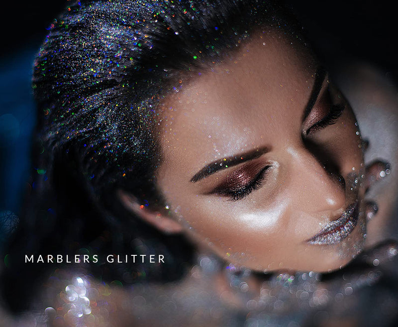 MARBLERS Craft Glitter 3oz (85g) [Christmas Green] | Fine Glitter | Non-Toxic | Great for Arts, Crafts, Slime, Epoxy, Resin, Nail Polish | Decoration | Festival | Body, Face, Eye, Hair Glitter | Christmas Green Glitter 3oz (85g) - NewNest Australia
