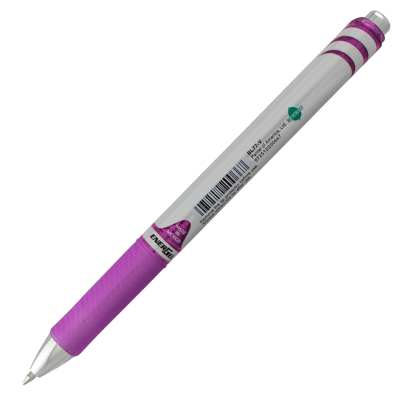 Pentel Energel XM Retractable Gel Pen with 0.7 mm Tip, 0.35 mm Line Width - Violet, Pack of 12 Single - NewNest Australia