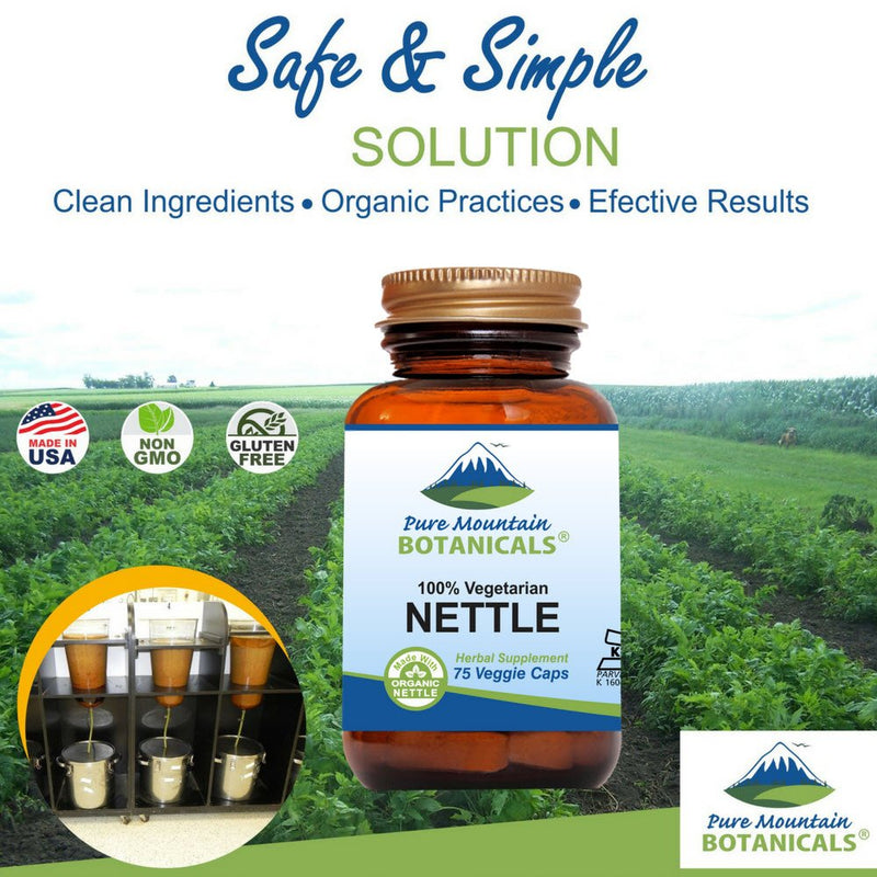 Stinging Nettle Leaf Capsules - Kosher Vegan Caps with 500mg Organic Stinging Nettles Leaf - NewNest Australia
