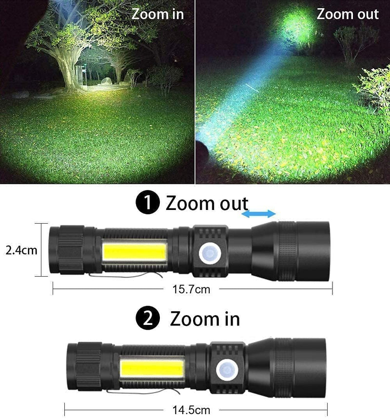 Rechargeable UV Flashlight, 3 in 1 UV Black Light LED Tactical Flashlight with Pocket Clip, High Powered 1200 Lumens LED Light 7 Modes Waterproof for Pet Clothing Detection/Emergency/Camping 1 Pack - NewNest Australia