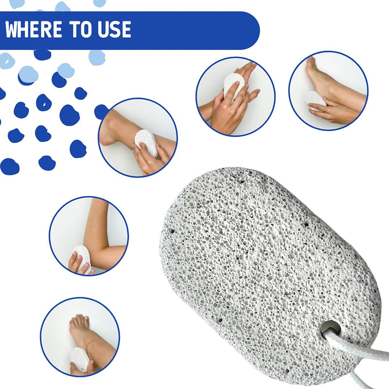 Natural Pumice Stone for Feet 2 PCS,WestWolf Lava Pedicure Tools Hard Skin Callus Remover for Feet and Hands - Natural Foot File Exfoliation to Remove Dead Skin - NewNest Australia