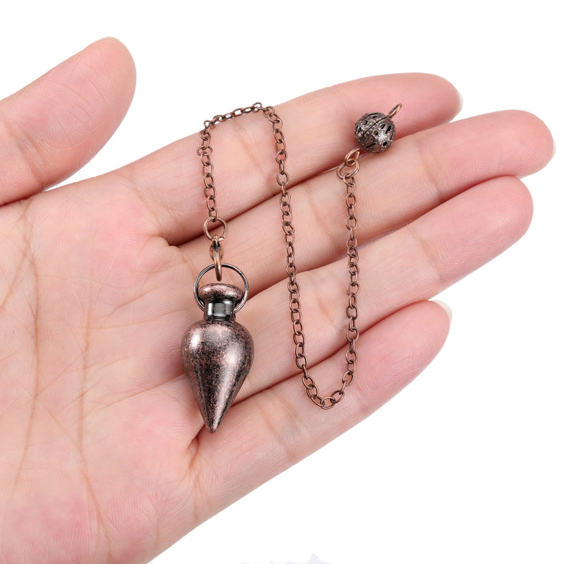 CrystalTears pendulum esoteric drop pendant with chain bronze pendulum made of copper spiritual dowsing dowsing rod for divination reiki healing meditation - NewNest Australia