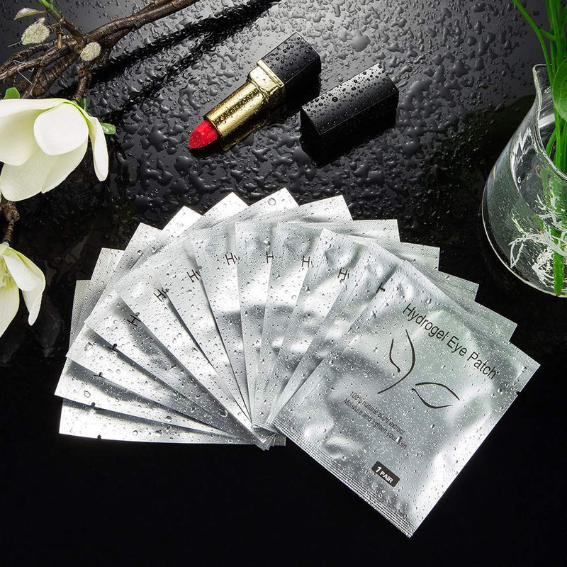 100 Pairs Under Eye Pads, Eyelash Extension Eye Pads, 100% Natural Hydrogel Eye Patch Lash Gel Pad for Eyelash Extensions supplies, Beauty Makeup Eye Mask Kit - NewNest Australia