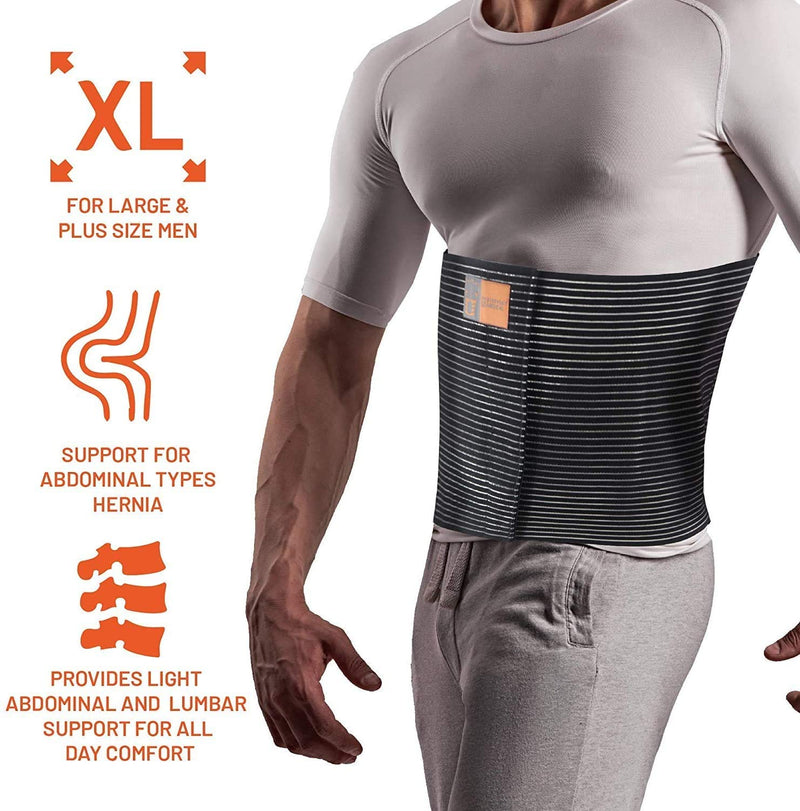 Plus Size Umbilical Hernia Support Belt I Pain and Discomfort Relief from Umbilical, Navel, Ventral and Incisional Hernias I Hernia Binder for Big Men and Large Women I L/XL Large/X-Large (Pack of 1) - NewNest Australia