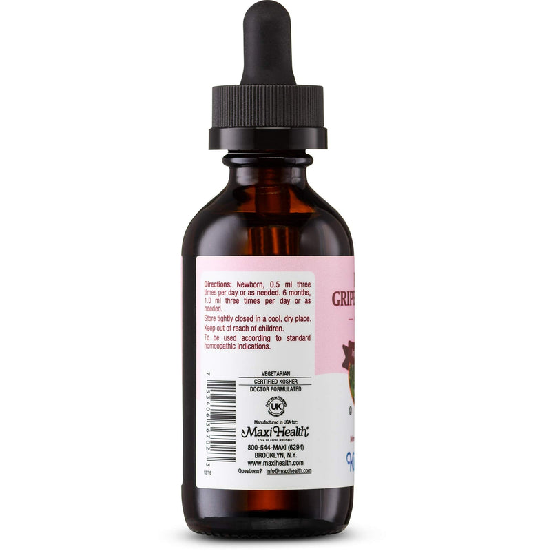 Maxi-Health Homeopathic Gripe Water for Baby's - Infant Colic, Hiccup, Gas Relief | Premium Fast Acting Herbal Drops | 59 mL - NewNest Australia