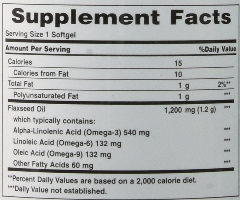 Flaxseed Oil and Omega 3 by Nature's Bounty, Dietary Supplement, Supports Cardiovascular Health, 1200 mg, 125 Softgels - NewNest Australia