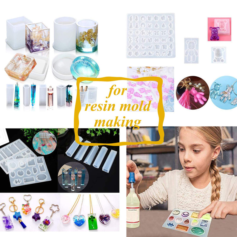 Miraclekoo Silicone Mold Making Kit Liquid Silicone Rubber Molding Silicone Translucent Clear Mold Making Silicone for Resin Molds, Silicone Molds DIY Manual Making (7 oz) 7 oz - NewNest Australia