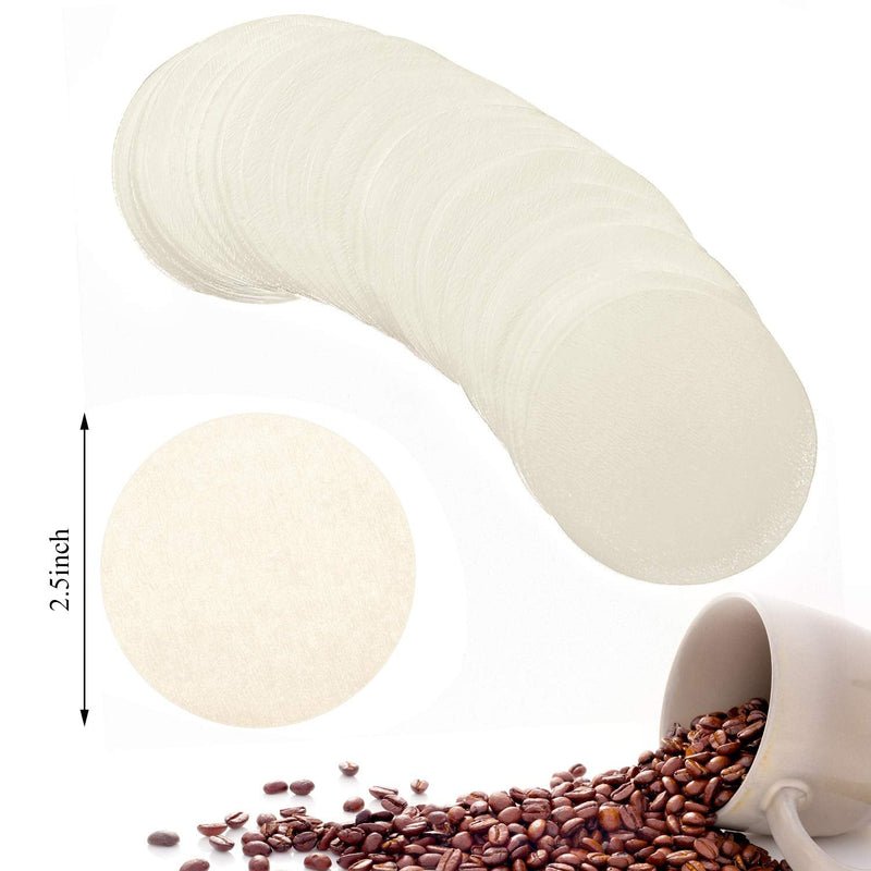 Replacement Paper Filters Paper Coffee Filter Round Coffee Maker Filters Compatible with Aerobie Aeropress Coffee and Espresso Makers (Unbleached, 1000 Pieces) Unbleached - NewNest Australia