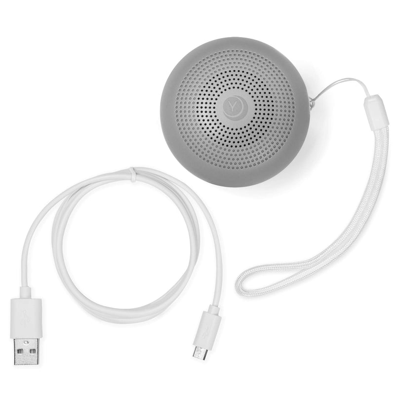 Yogasleep Travel Mini Gray Portable White Noise Sound Machine | 6 Soothing Sounds | Soft Dimable Night Light | Compact Sleep Therapy for Adults & Baby | USB Rechargeable | Lanyard for Easy Hanging - NewNest Australia