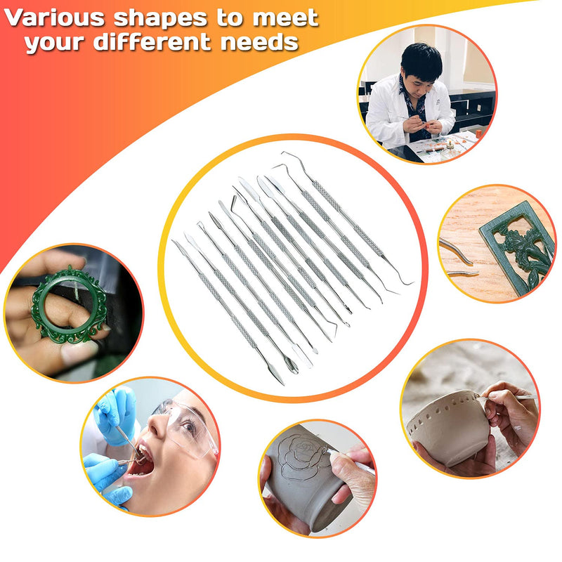 Lincoln Supplies Lincoln Supplies Stainless Steel Wax Carvers Set, Polymer Pottery Clay Spatula Carving Tool for Modeling, Sculpting and Shaping, Set of 12 - NewNest Australia