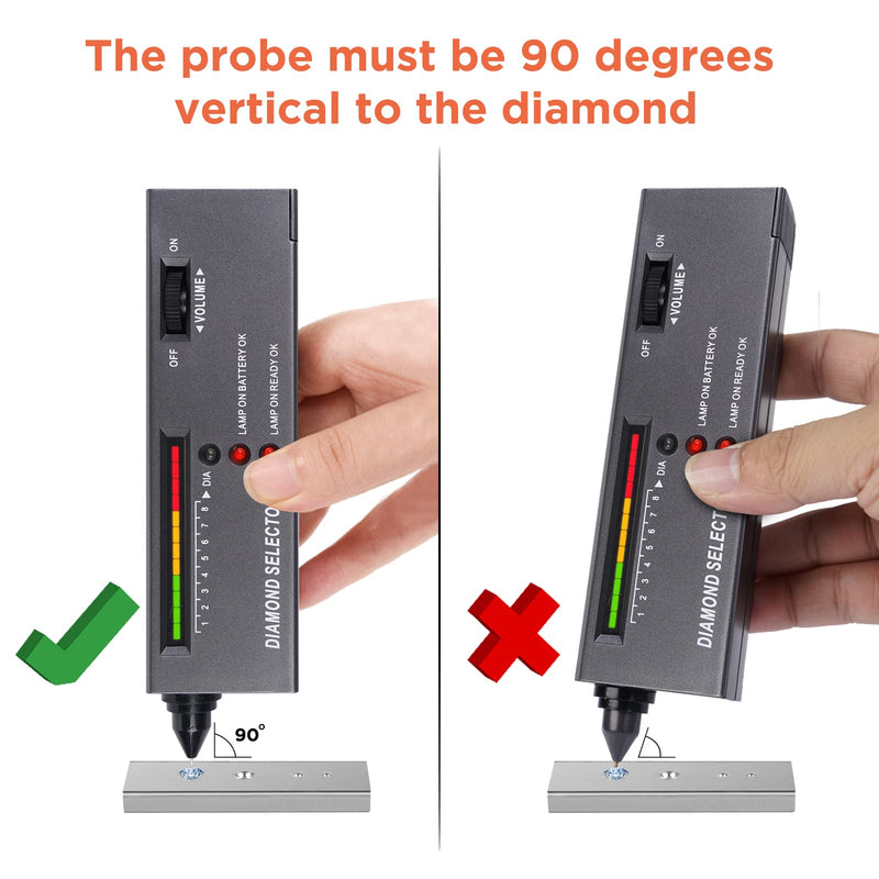 Dupeakya Professional Diamond Selector II, Gem Tester Pen Portable Electronic Diamond Tester Tool for Jewelry Jade Ruby Stone (Diamond Tester 2) Diamond Tester 2 - NewNest Australia
