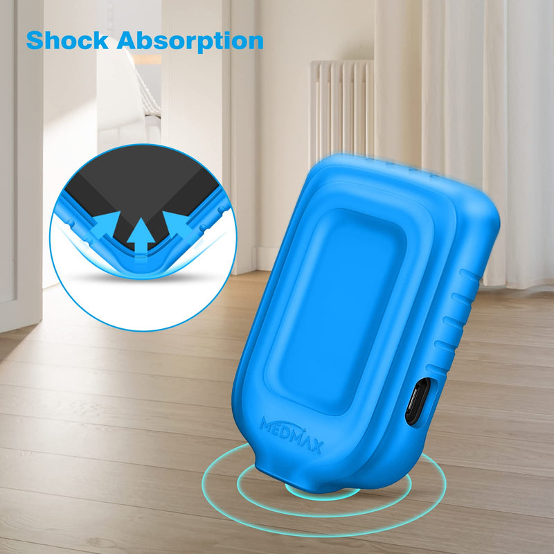 MEDMAX Silicone Case for Freestyle Libre 3 2 / Libre Reader, Lightweight Shockproof Anti Slip Protective Cover Soft Gel Skin with Raised Bezel for Freestyle Libre 3 2 & Libre, (Blue) Blue - NewNest Australia