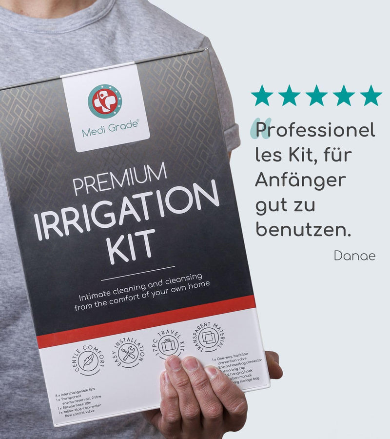Medi Grade Enema Kit For Intimate Cleaning For Home - 2L Capacity - 14 Pieces - Enema Kit With Reusable, Accessory, Instructions, Portable Bag And More - 100% Transparent - NewNest Australia