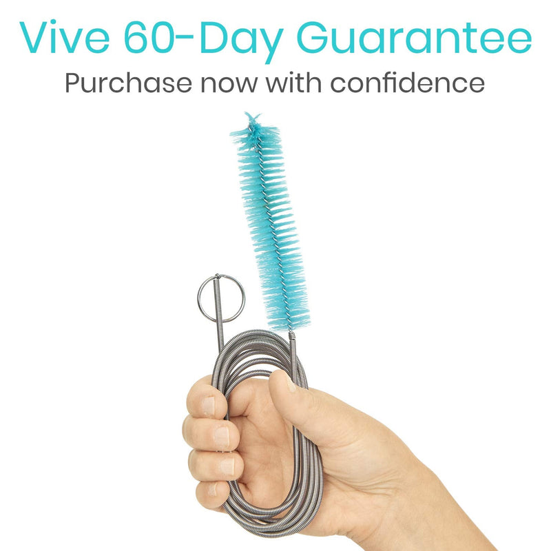 Vive CPAP Tube Cleaning Brush - Stainless Steel Cleaner for Mask and Pipe - Wire Bristle Solution - for 7 Foot Hose and 22 mm Diameter - Portable, Flexible and to Easily Clean Standard Tubing Kit - NewNest Australia
