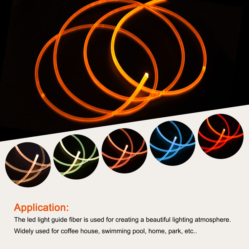 MECCANIXITY PMMA Side Glow for LED Light Guide in Home, Hotel Fiber Optic Cable Transparent 1.5mm 50M /164 FT - NewNest Australia