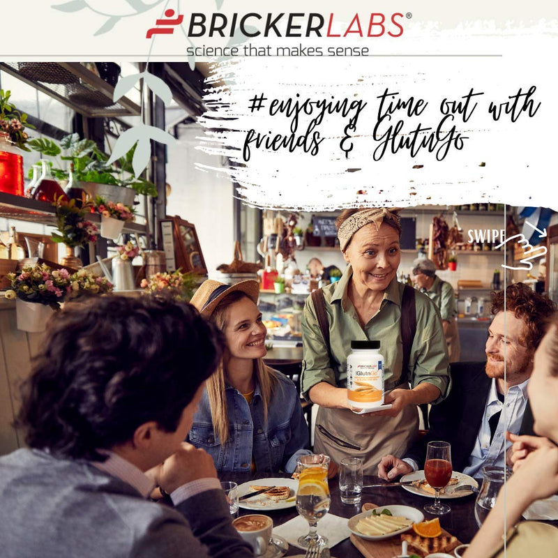 Bricker Labs Glutngo with Tolerase G 100mg, 90ct | Clinically Proven to Help Digest Gluten | Fast, Effective & Safe digestive supplement - NewNest Australia