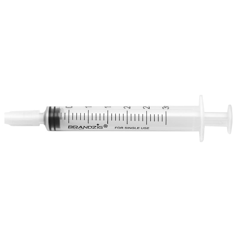 3ml Syringe with Cap (100 Pack) | Oral Dispenser Without Needle, Luer Slip Tip | Individually Wrapped Medicine Dropper for Infants & Pets - NewNest Australia