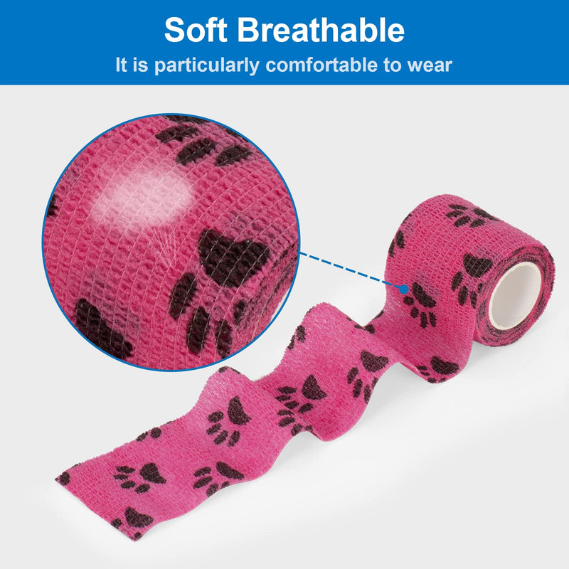 6 Rolls Of Self-Adhesive Bandage Dog Vet Wrap Pet Self-Adhesive Bandage 5 Cm X 4.5 M Cohesive Bandages Cohesive Bandage Elastic Bandage Fixation Bandage For Cat Dog Horse Fingers - NewNest Australia