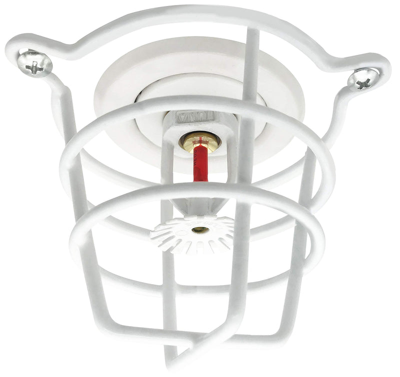 Happy Tree (4 Pack) White Fire Sprinkler Head Guard for Both 1/2" & 3/4" Fire Head for Protecting Flush Mount & Side Wall & Pendent Head Semi - Recessed Sprinkler Head Cage 4 Pack - NewNest Australia