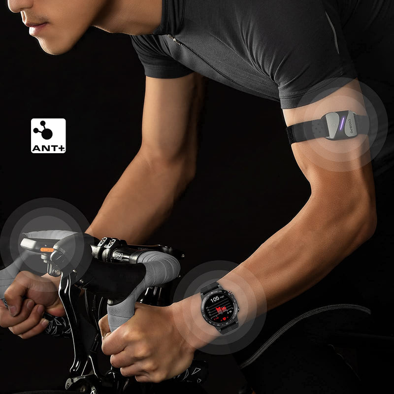 COOSPO HW807 Armband Heart Rate Monitor, Bluetooth 5.0 & ANT+ Dual HRM with HR Zone Heart Rate Variability, Optical HR Sensor with IP67 for Peloton Strava Zwift DDP Yoga - NewNest Australia