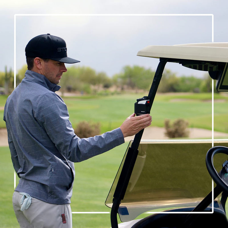 STICKIT Magnetic Rangefinder Strap | Strong Magnet Securely Holds to Golf Carts and Golf Clubs for Easy Access | Slim, Form Fitting, Size Adjustable Gen3 Grey - NewNest Australia