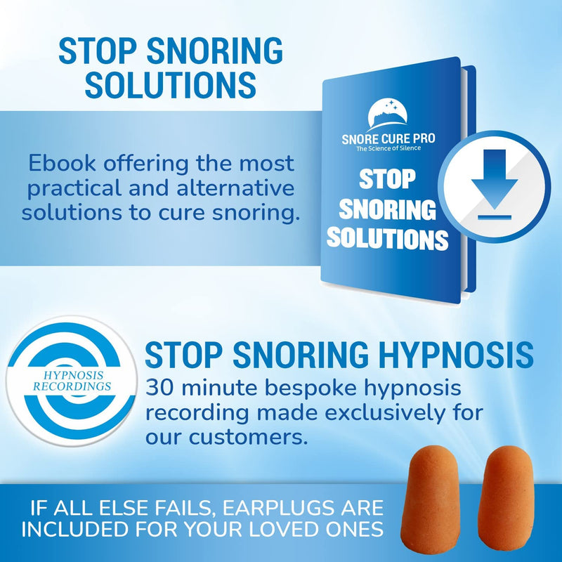 Anti Snore Devices Kit | 1 Mouth Guard | 10 Nasal Strips | 4 Nose Vents | 2 Nose Clips | Ear Plugs | Custom Stop Snoring Hypnosis Recording + Ebook | Premium Snoring aids for Men & Women - NewNest Australia