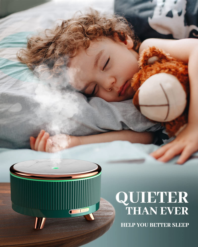 Diffusers for Essential Oils Large Room, 500ml Aromatherapy Diffuser，7 Colors Changed Green - NewNest Australia