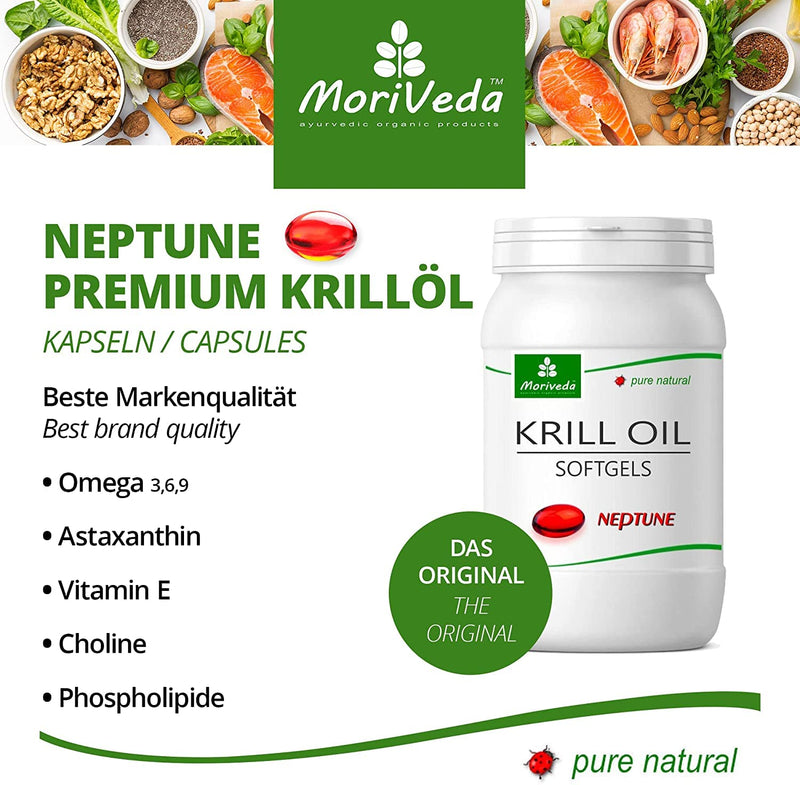 Krill Oil Capsules - 1000mg Neptune Krill Oil in a 135 Day Supply - Omega 3-6-9 EPA DHA Antioxidants Vitamin E Choline Phospholipids - 3x 90 Softgels 270 Pieces (3 Pack) - NewNest Australia