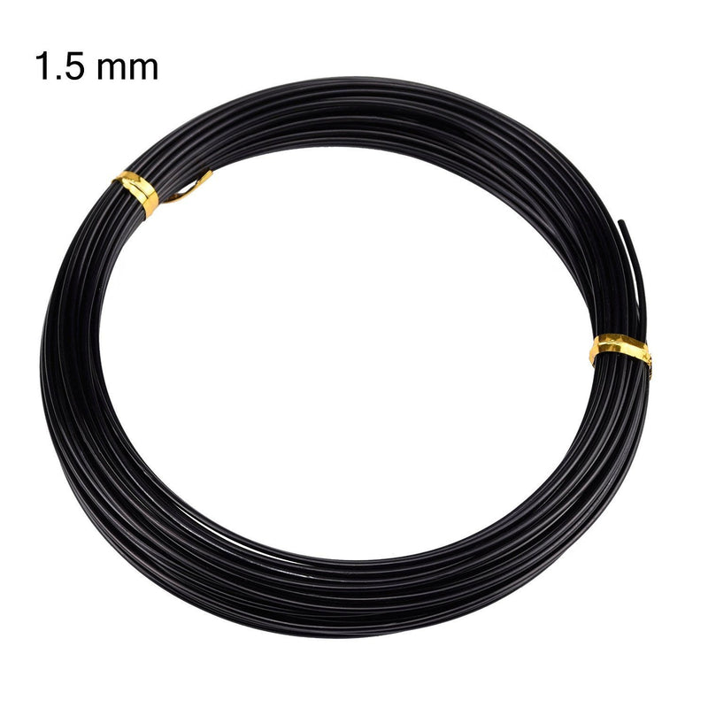 ZELARMAN Bonsai Training Wire Set of 4 - Total 128 Feet(32 Feet Each Size) 3 Size - 1.0MM,1.5MM,2.0MM - Corrosion and Rust Resistant Black - NewNest Australia