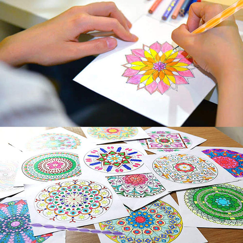 19PCS Mandala Dotting Tools Set Pen Dotting Tools Mandala Stencil Ball Stylus Paint Tray for Painting Rocks, Coloring, Drawing and Drafting - NewNest Australia