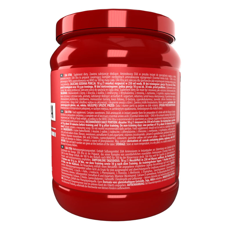 Activlab EAA XTRA 500g Orange| 7.95g EAA, 100% daily requirement, 50 servings, muscle regeneration, powder All 8 essential exogenous amino acids, B group vitamins, training drink, measuring cup - NewNest Australia