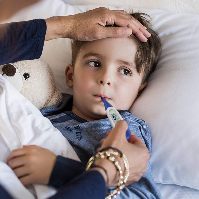 Thermometer for Adults, Digital Oral Thermometer for Fever with 10 Seconds Fast Reading Dark Blue - NewNest Australia