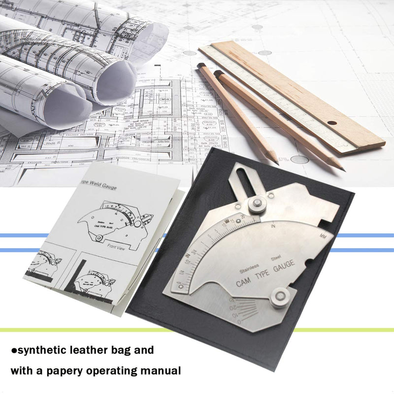 WeldingStop Bridge Cam Gauge Welding Fillet Throat Gage Welding Gauge MG-8 for Inspection of Welded Surface Weld Joints Bevel Angle Inch/mm Stainless Steel Weld Gage - NewNest Australia