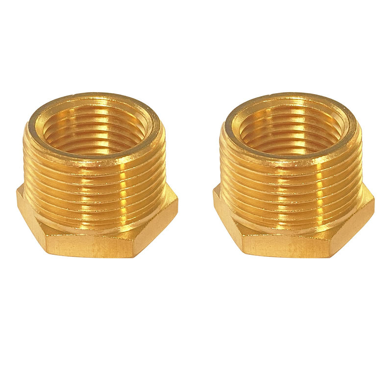 YOUHO Brass Threaded Pipe Fitting 3/4 Inch NPT Male x 1/2 Inch NPT Female Hex Bushing Adapter (Pack of2) - NewNest Australia