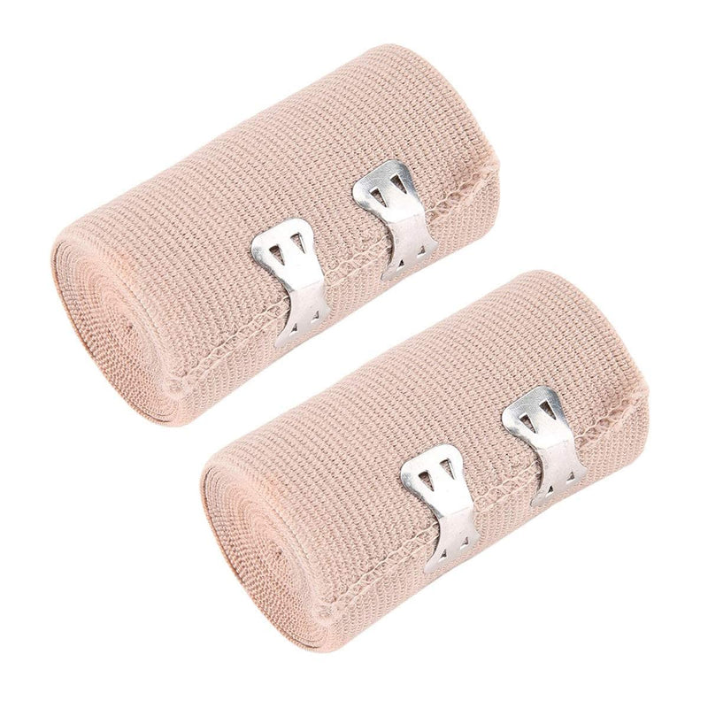 Healifty Elastic Bandage, 4 Pieces, Elastic Medical Bandages, Wrap, Compression Roller With Extra Metal Clips, Sport Delivery (2 X 7.5 Cm Width And 2 X 10 Cm Width) - NewNest Australia
