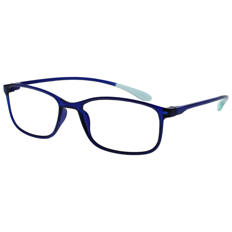 OPULIZE Ice Reading Glasses Pack of 4 Ultralight Frame Scratch-Resistant Matte Black Crystal Blue Crystal Gray Crystal Dark Red Men Women RRRR61-137Z +3.00 +3.00 Diopters Black / Dark Blue / Gray / Dark Red - NewNest Australia