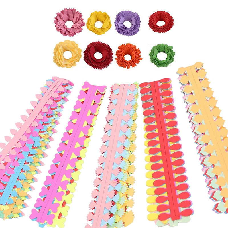 Woohome 143 PCS Paper Quilling Strips Flower Design Set Quilling Flowers Paper Handmade Flower Design Paper Art Quilling for Crafts, Home Decoration - NewNest Australia