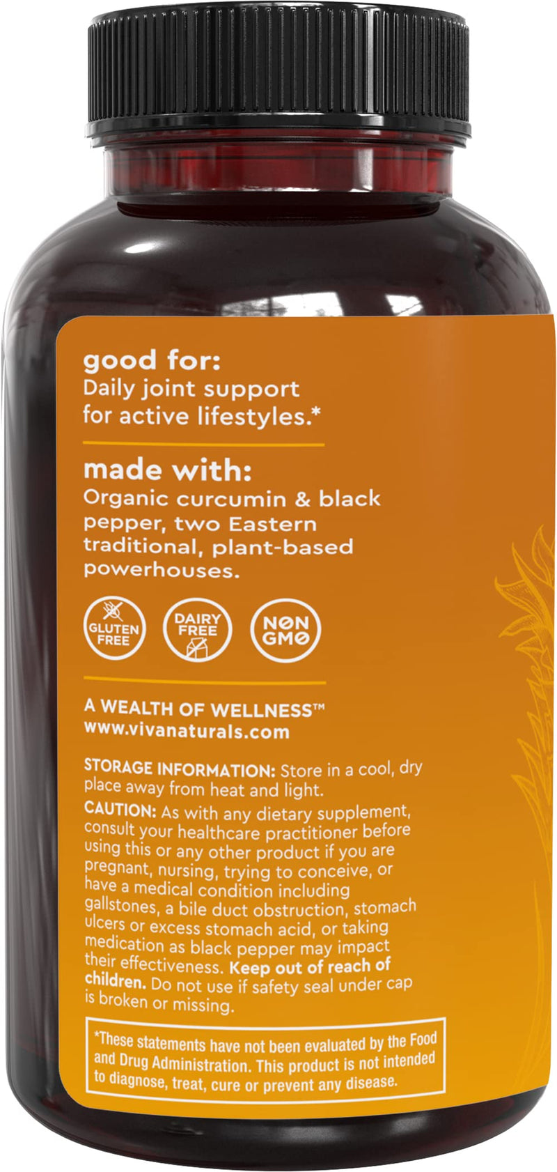 Organic Turmeric Curcumin Supplement 1,500mg (90 Tablets) | with Black Pepper for Superior Absorption, High Potency Standardized to 95% Curcuminoids, Natural Joint Support - NewNest Australia