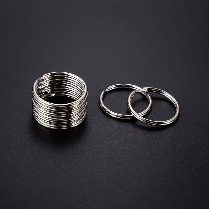 KINGFOREST 100PCS Key Rings 1 Inch, Key Rings Metal Keychain Rings Split Keyrings Flat Ring for Home Car Office Keys Attachment - NewNest Australia