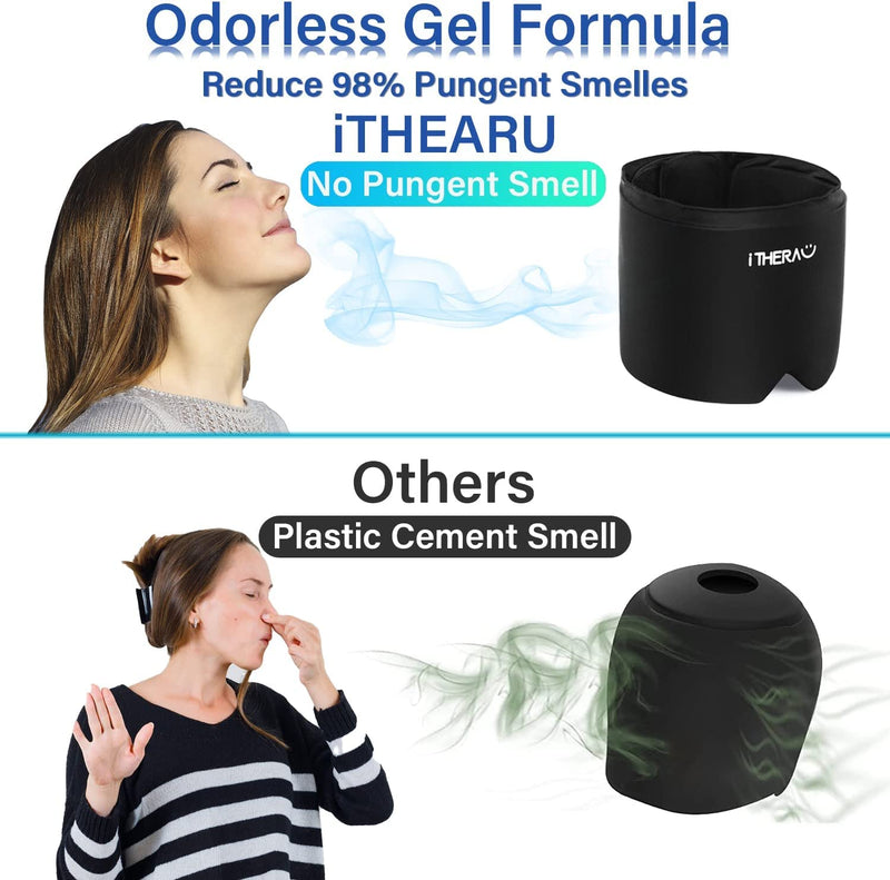 Ithearu Migraine Mask Gel Cooling Hat Migraine Cooling Pad Headache & Migraine Hat Sleeping Mask Women Cold Therapy Cap Migraine Relief Stretchy Migraine Headache Hat 2022 New Migraine Relief Cap - NewNest Australia