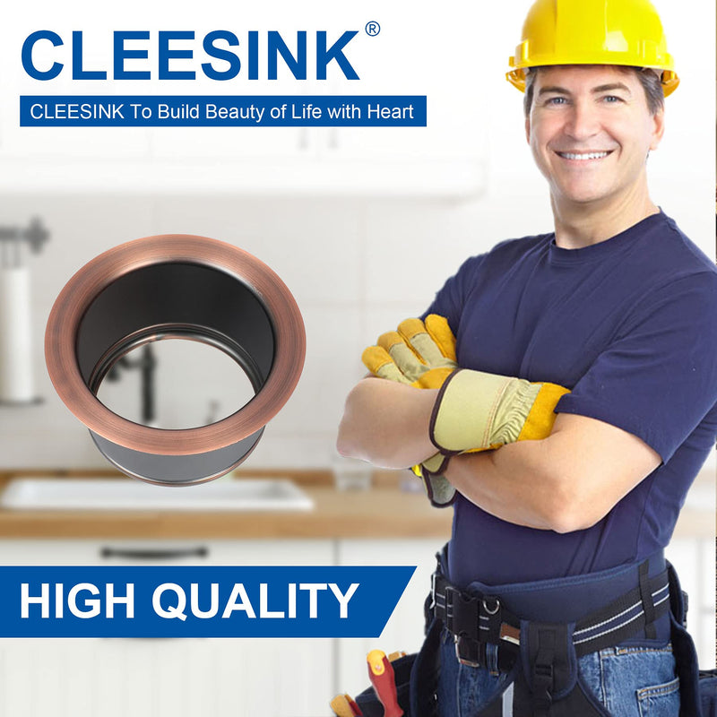 Extended Garbage Disposal Flange, Deep Kitchen Sink Flange for Disposers That Use A 3 Bolt Mount, Fit 3-1/2 Inch Standard Sink Drain Hole, Copper Extend - NewNest Australia